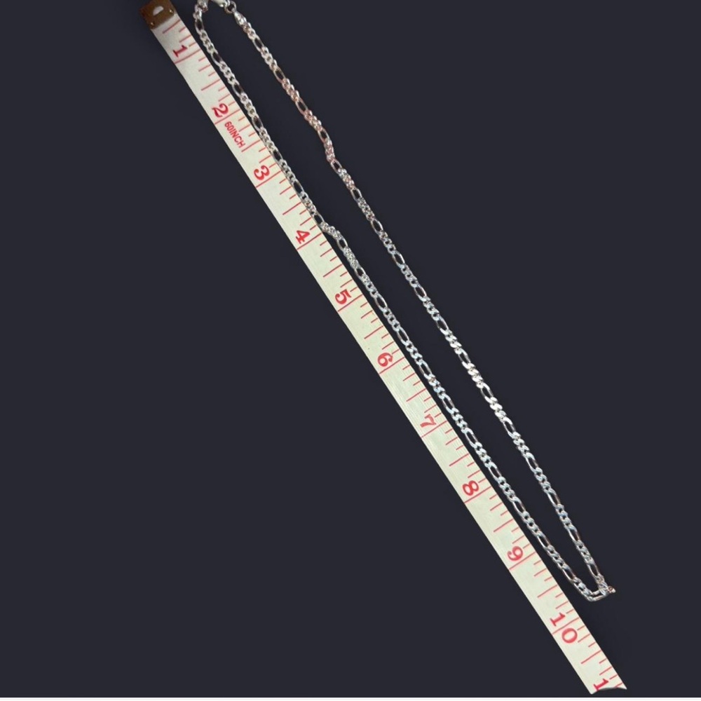 Solid .925 Silver Figaro Chain - image 5